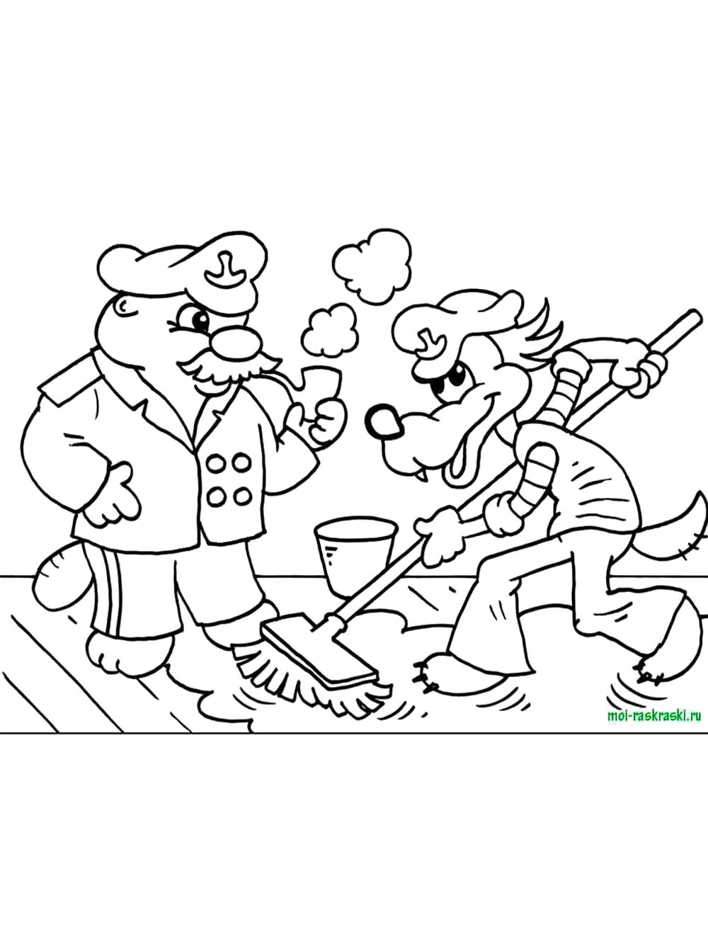 Картинка ну, погоди! раскраска 4