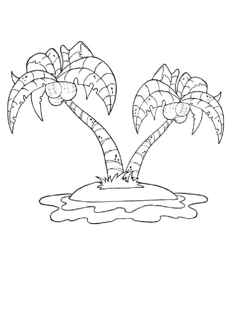 Картинка остров раскраска 3