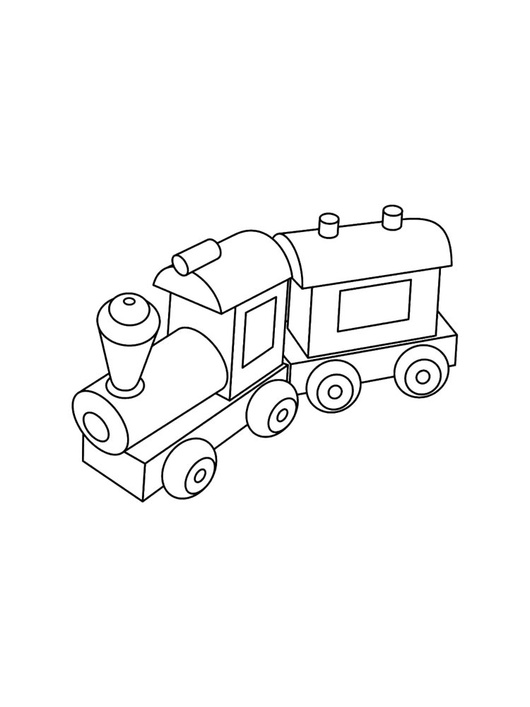 Картинка паровозик раскраска