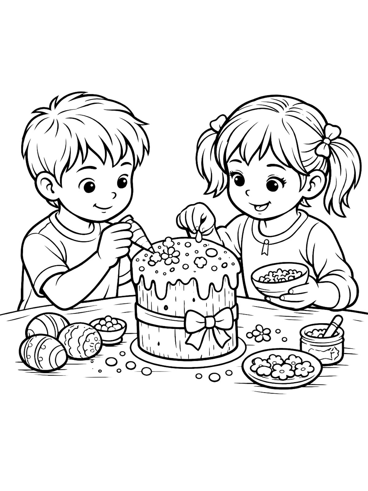 Картинка пасха раскраска 3