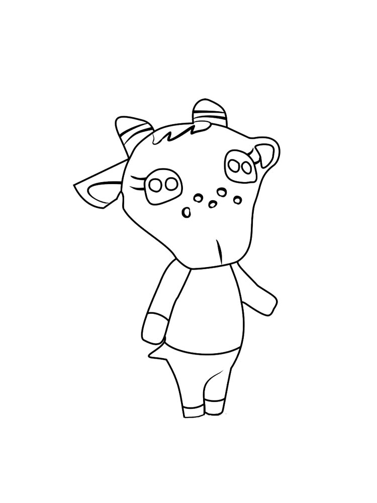 Картинка раскраски animal crossing раскраска 8