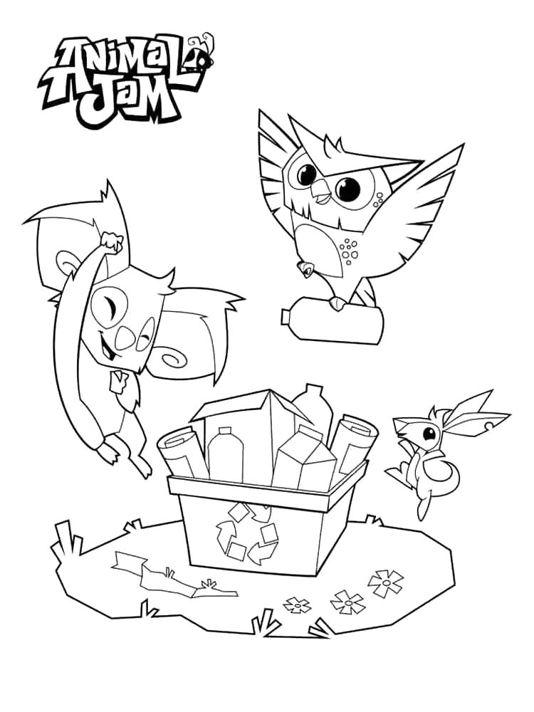 Картинка раскраски animal jam раскраска 3