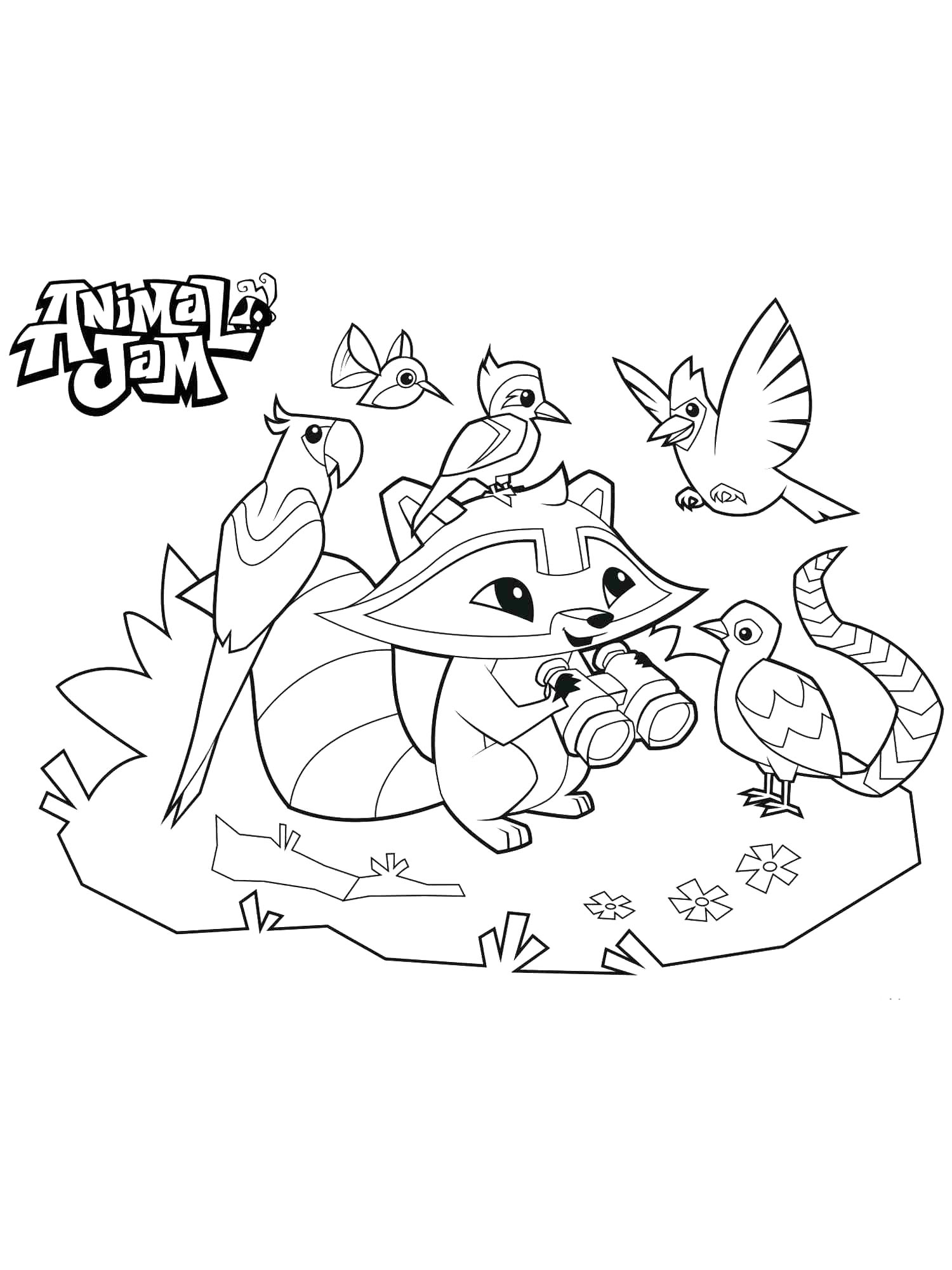 Картинка раскраски animal jam раскраска 5