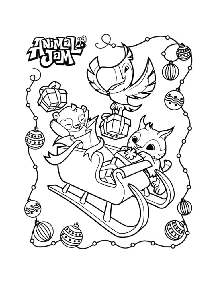Картинка раскраски animal jam раскраска