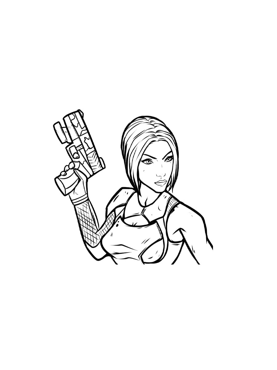 Картинка раскраски borderlands раскраска