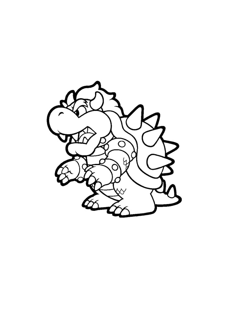 Картинка раскраски боузер раскраска