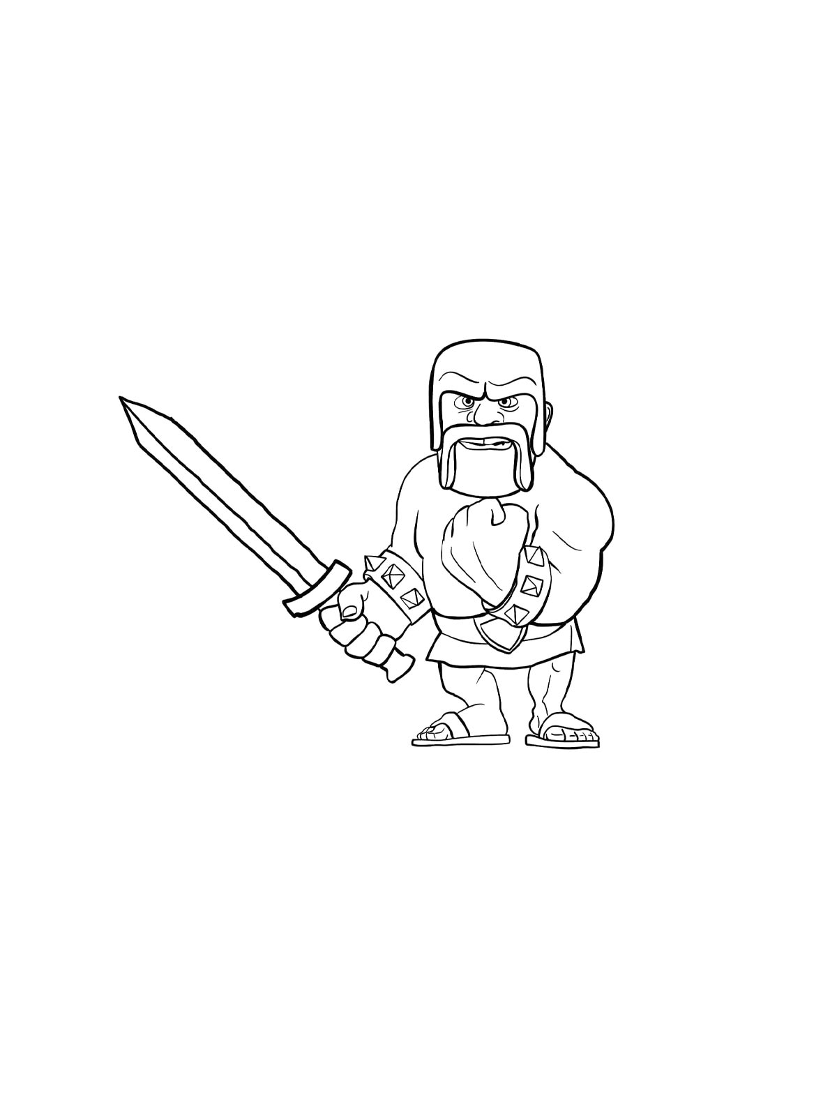 Картинка раскраски clash of clans раскраска