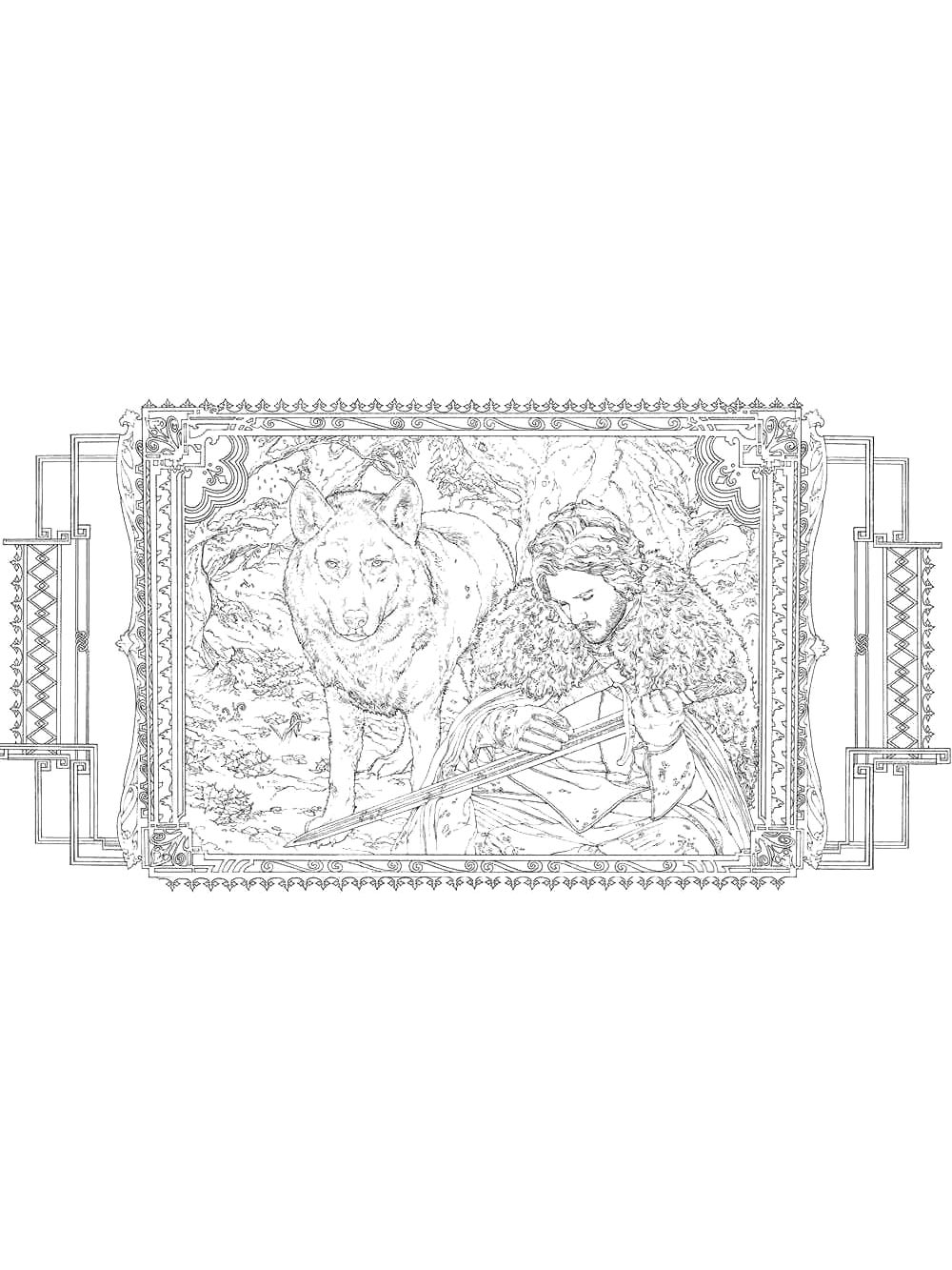 Картинка раскраски игра престолов раскраска 3