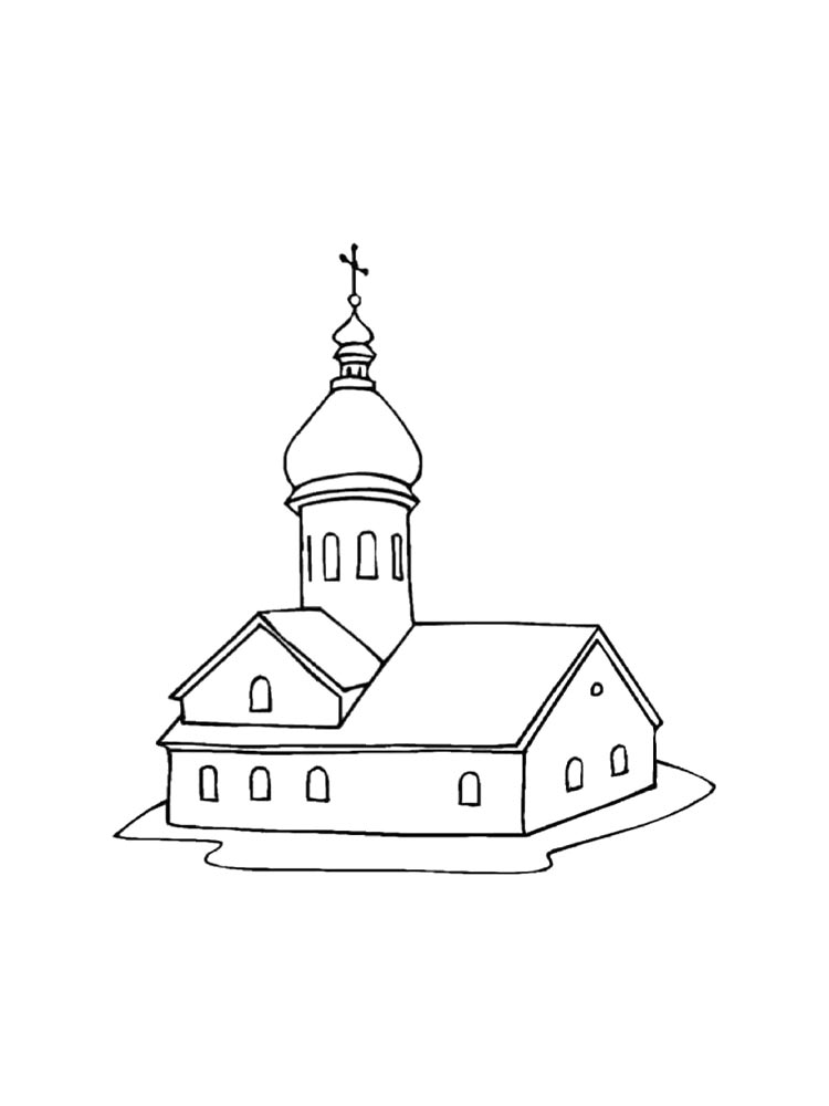 Картинка раскраски храм раскраска 2