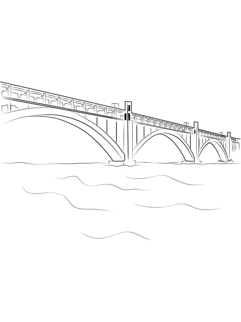 Картинка раскраски мост раскраска