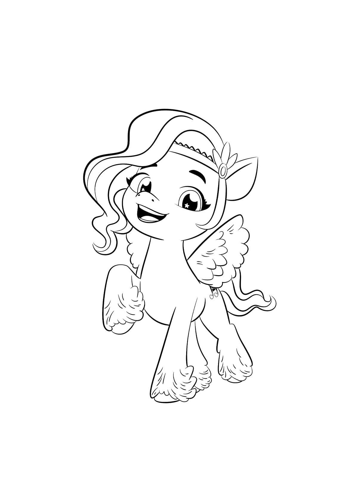 Картинка раскраски my little pony: новое поколение раскраска 2