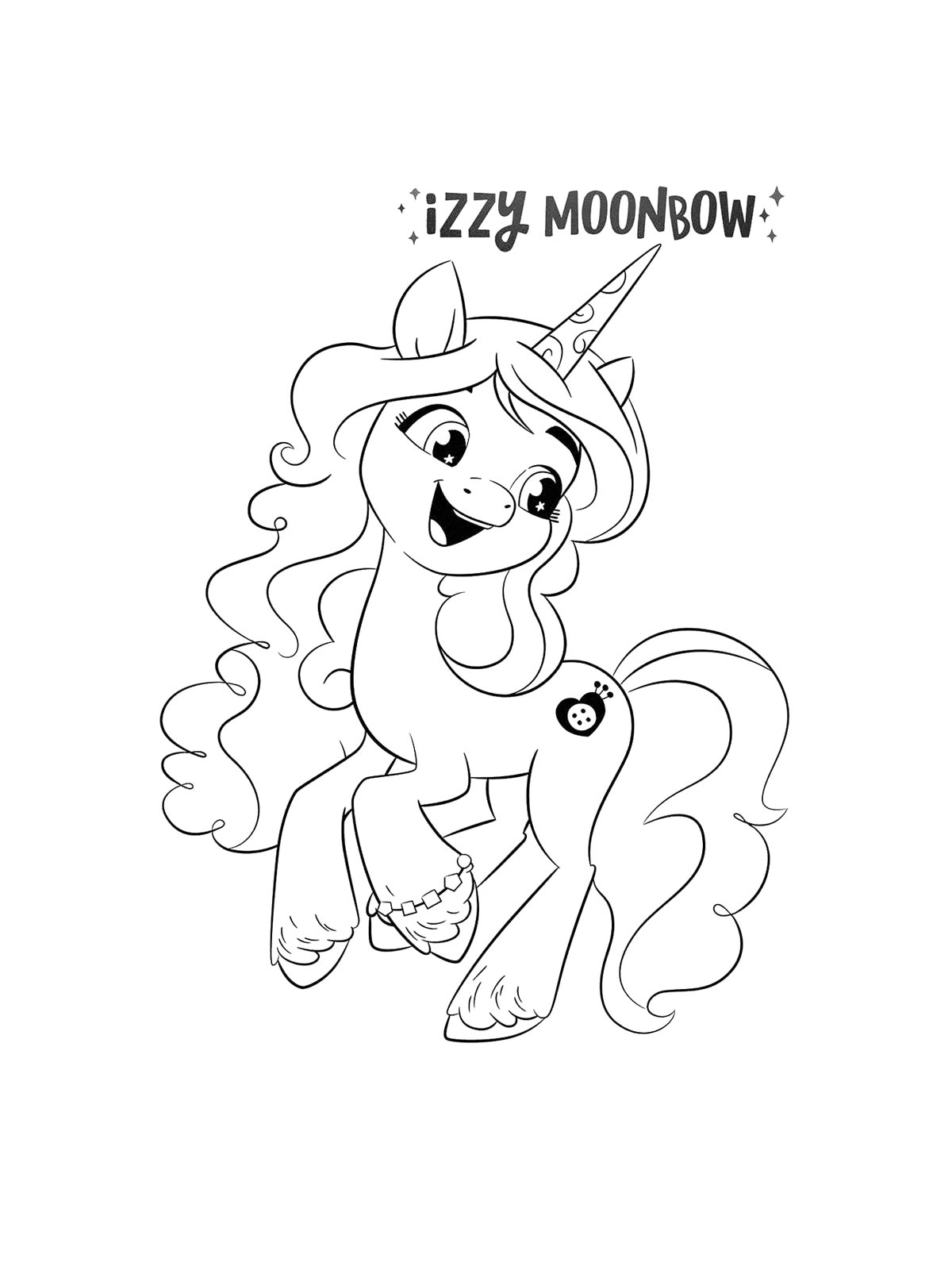 Картинка раскраски my little pony: новое поколение раскраска