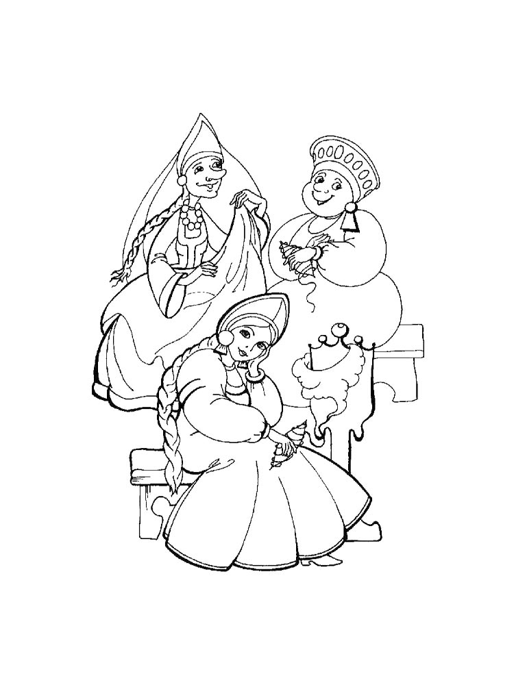 Картинка сказка о царе салтане раскраска