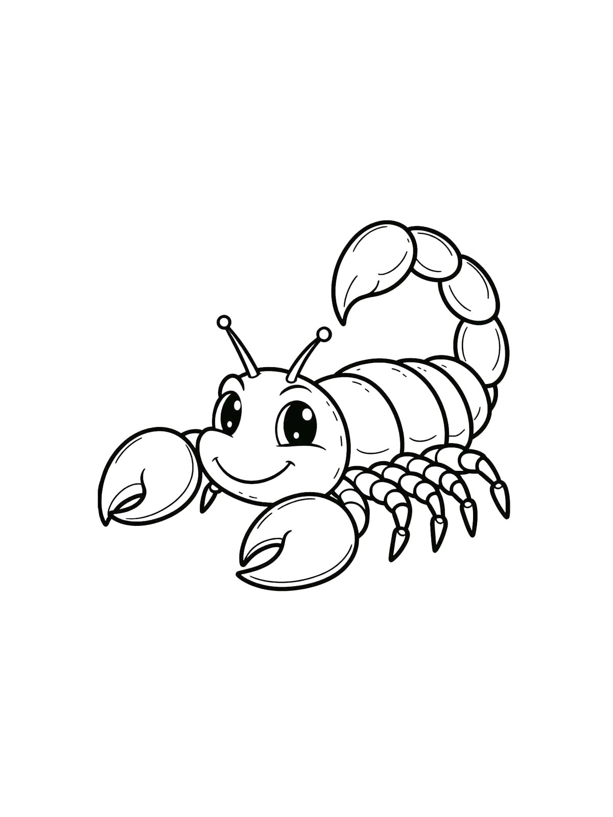 Картинка скорпион раскраска 2