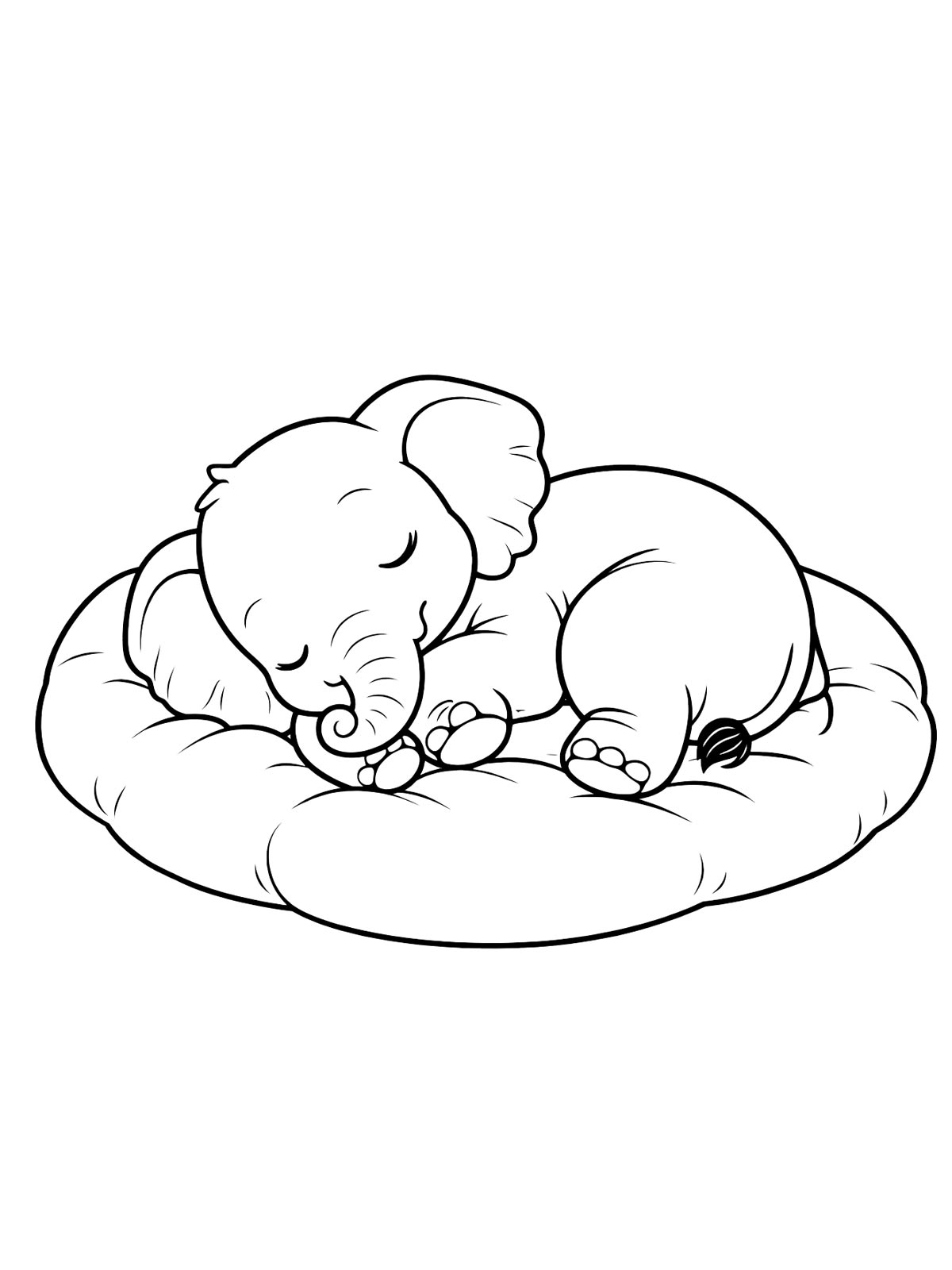 Картинка слон раскраска 8