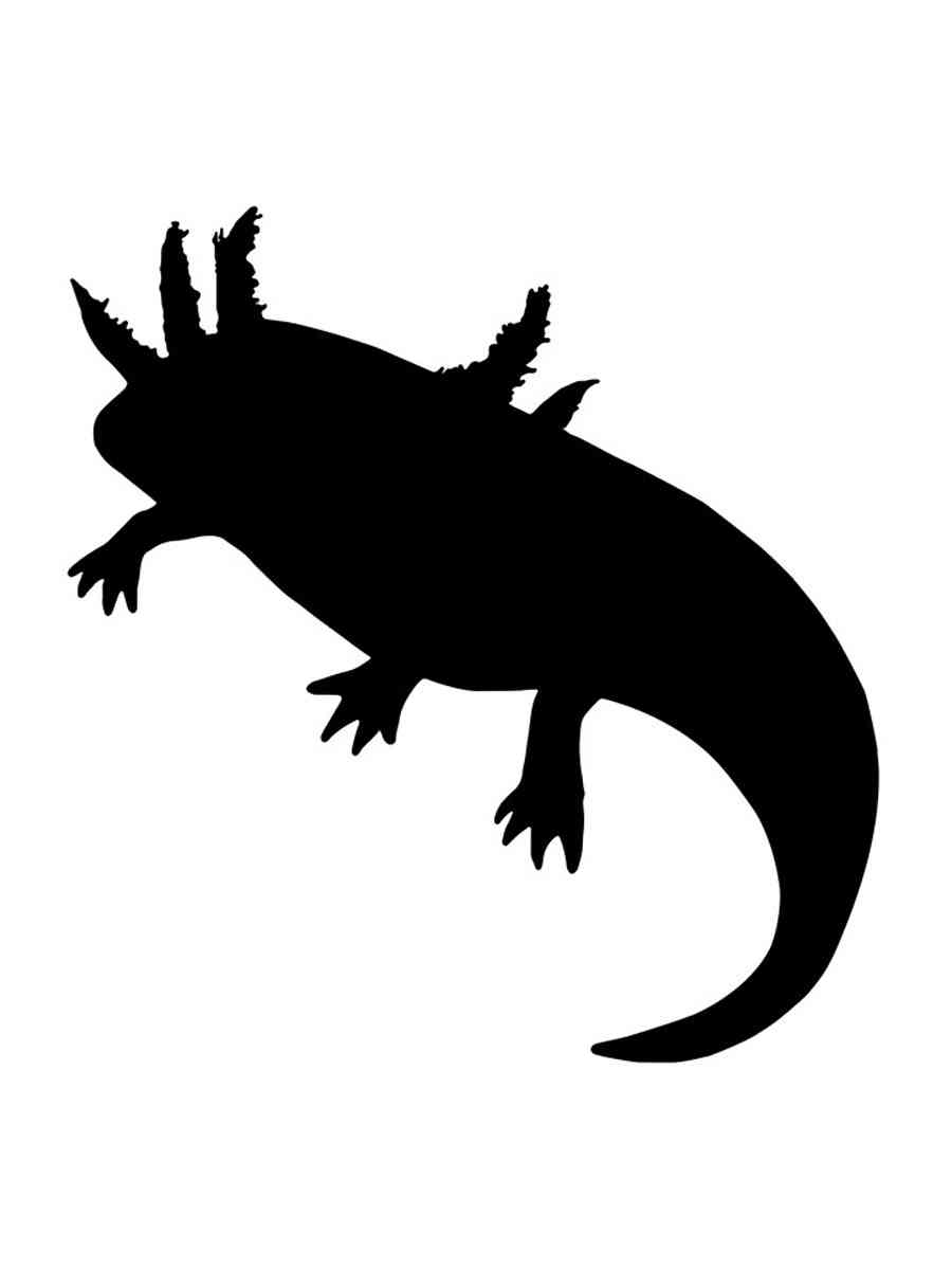 Картинка трафареты аксолотль раскраска