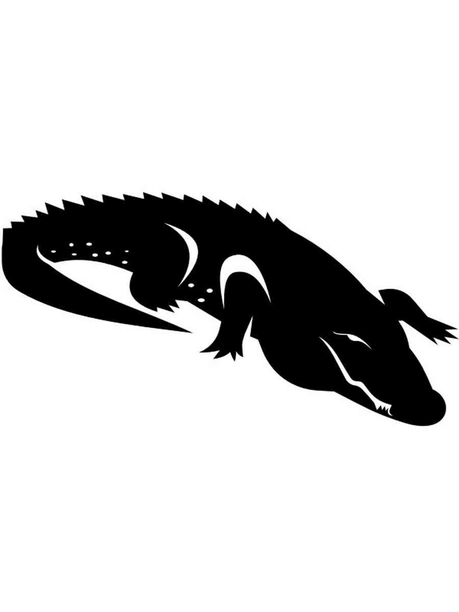 Картинка трафареты аллигатора раскраска