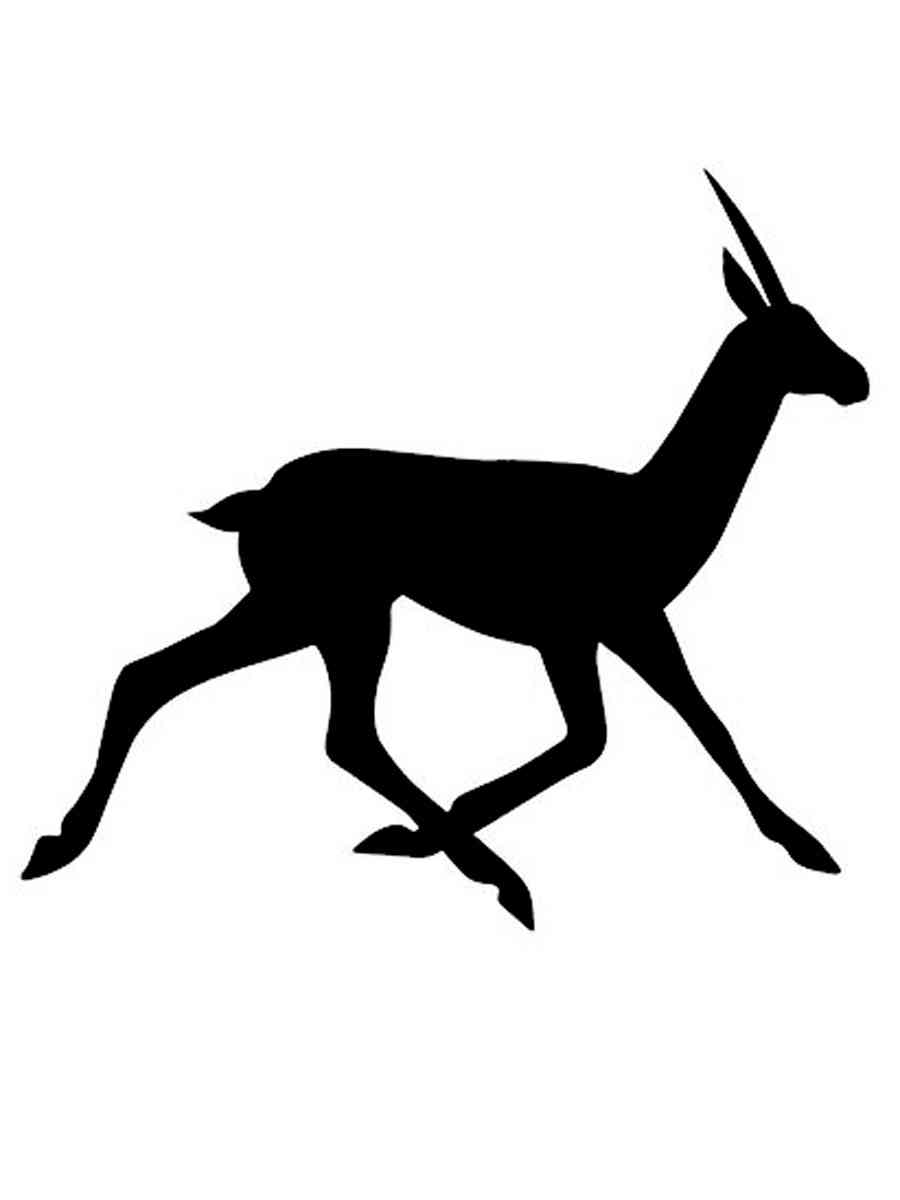 Картинка трафареты антилоп раскраска
