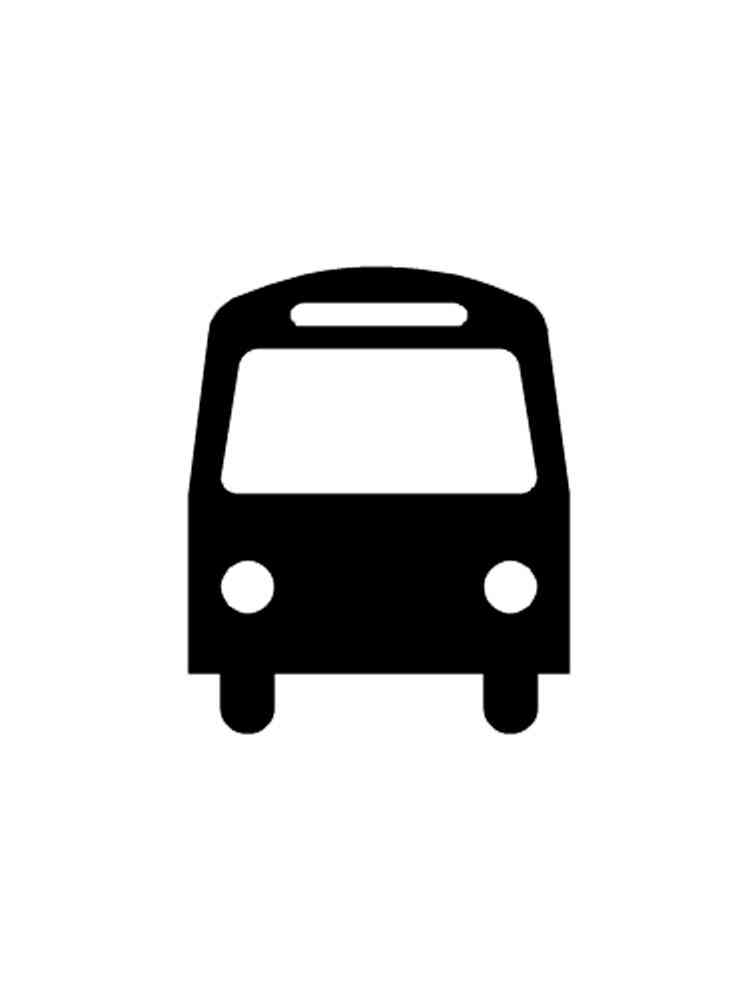 Картинка трафареты автобуса раскраска 2