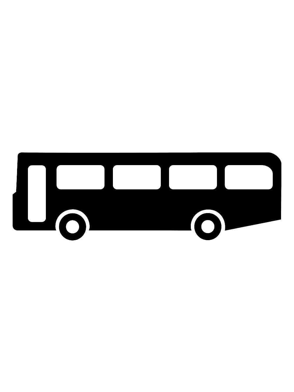 Картинка трафареты автобуса раскраска