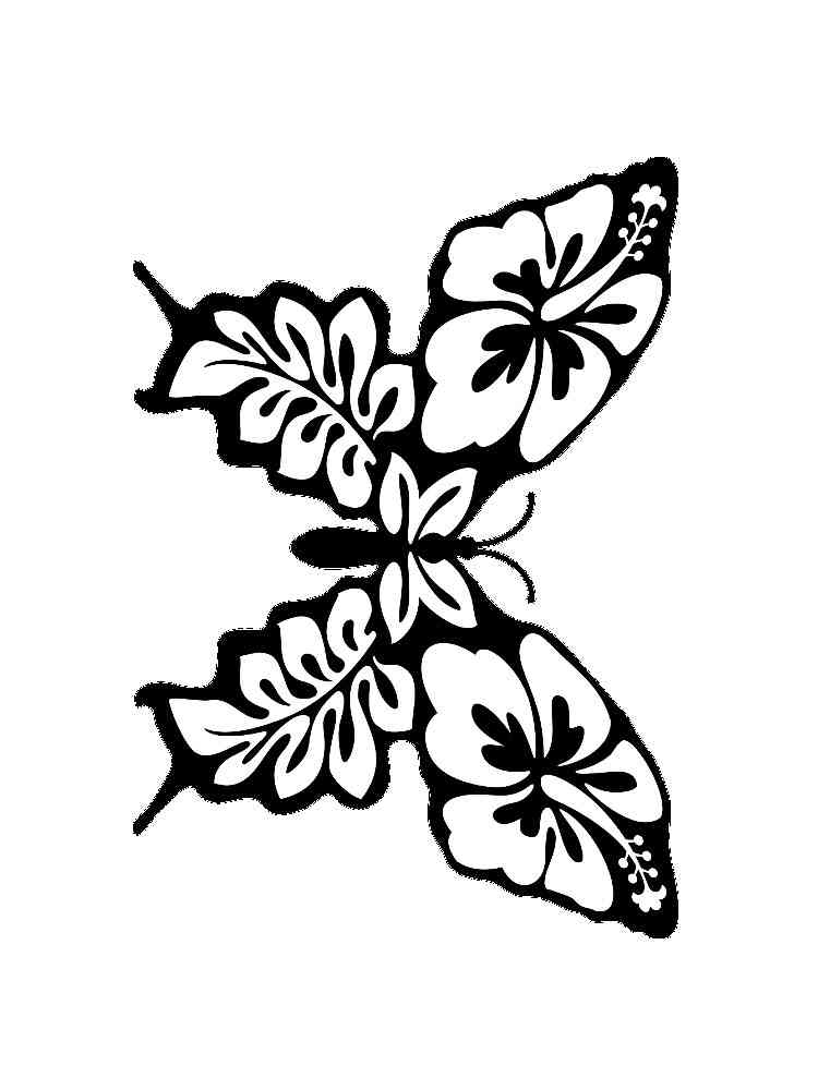 Картинка трафареты бабочки раскраска