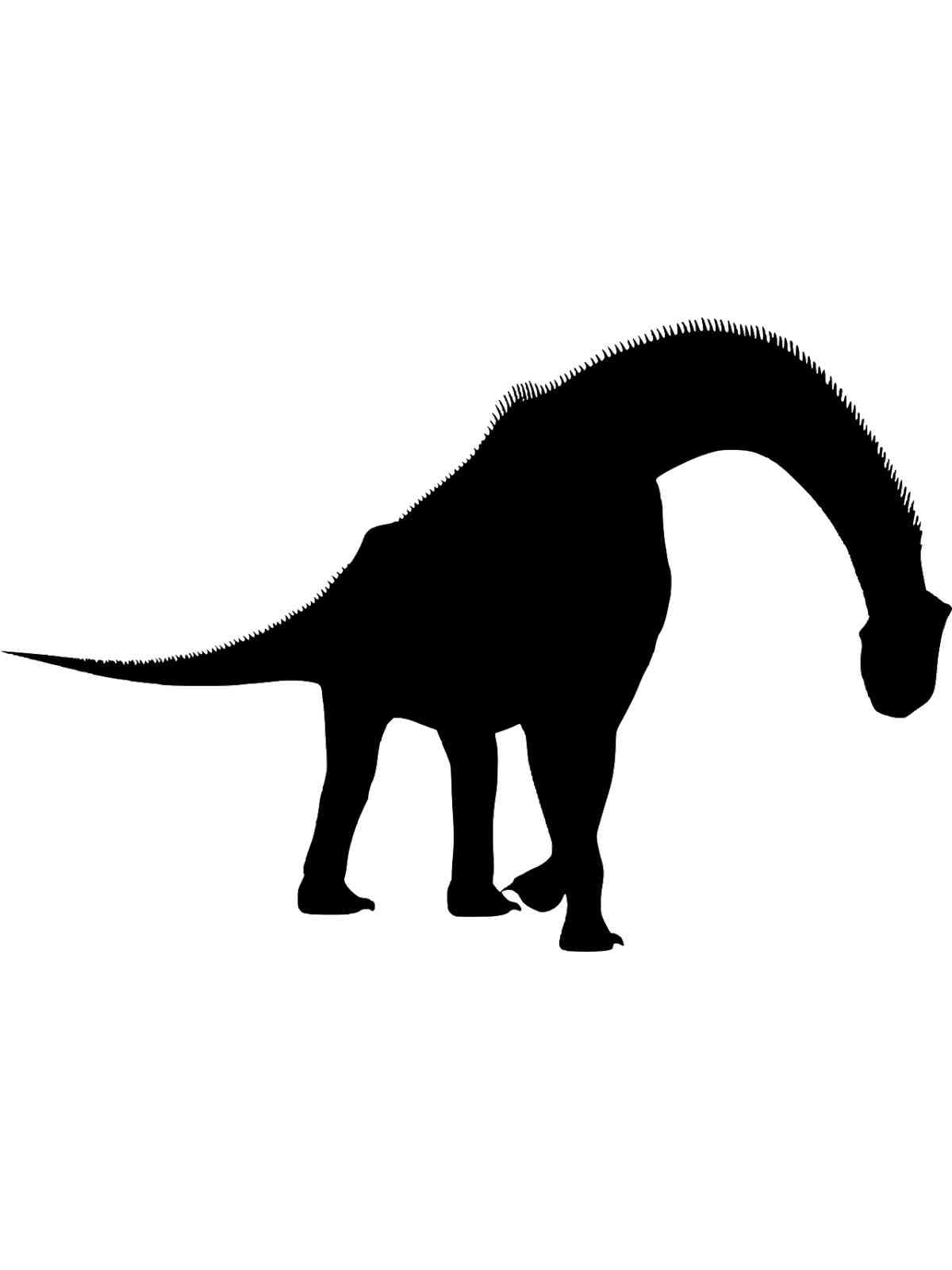Картинка трафареты брахиозавра раскраска
