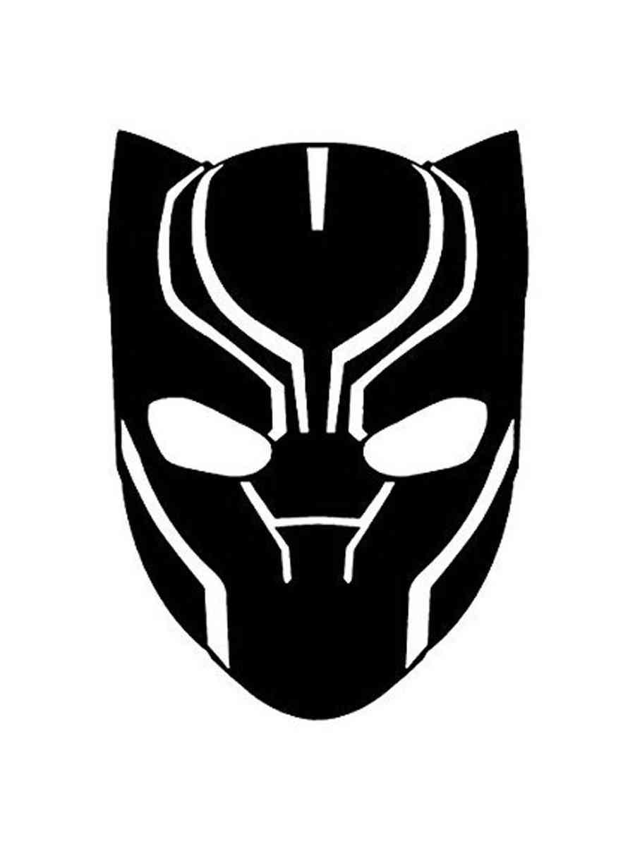 Картинка трафареты черной пантер раскраска