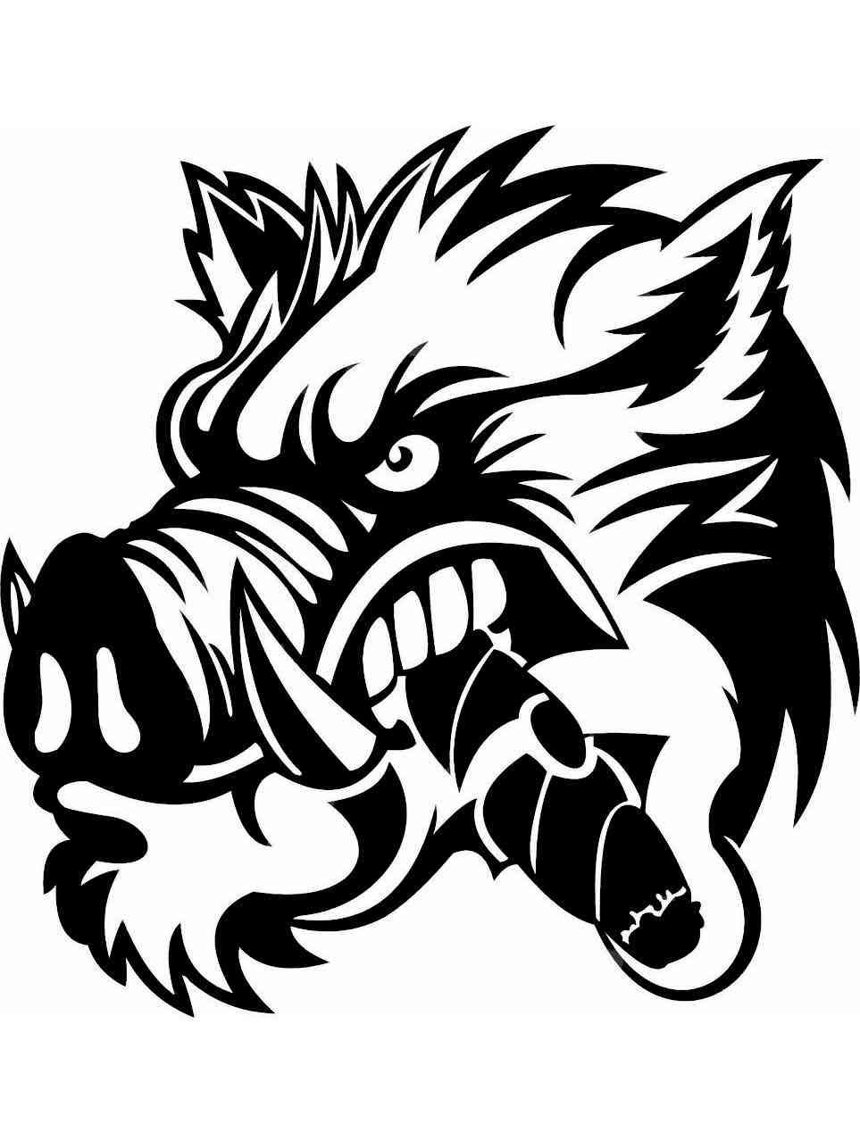 Картинка трафареты кабана раскраска