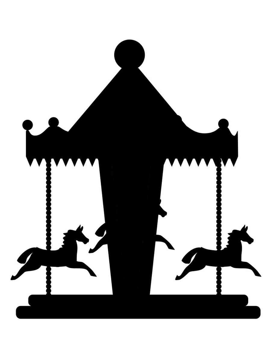 Картинка трафареты карусели раскраска