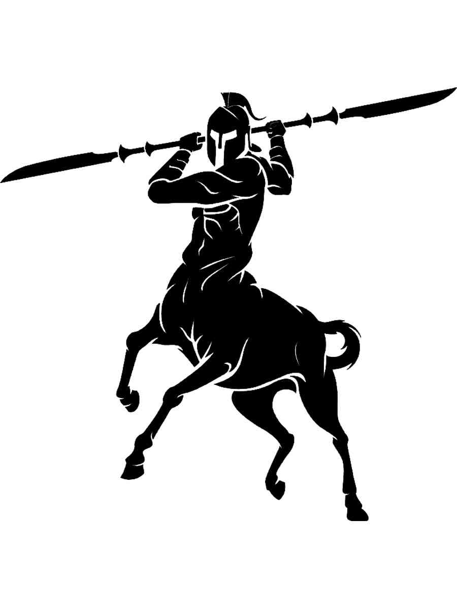 Картинка трафареты кентавра раскраска