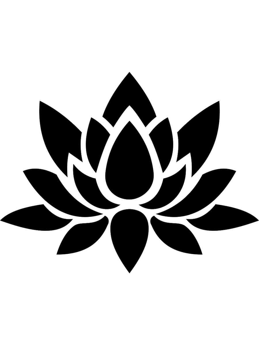 Картинка трафареты лотоса раскраска 2