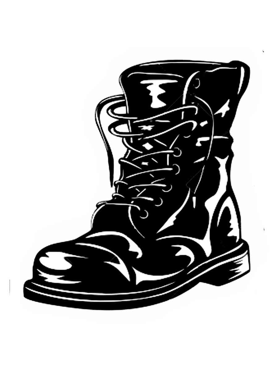 Картинка трафареты обуви раскраска 2