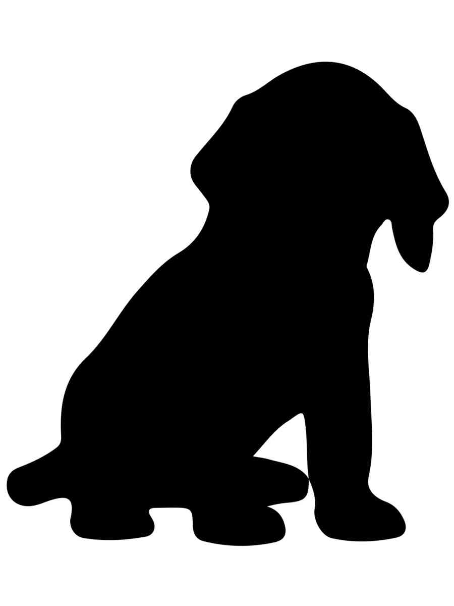 Картинка трафареты щенка раскраска