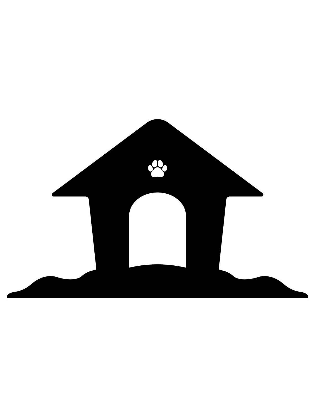 Картинка трафареты собачей будки раскраска