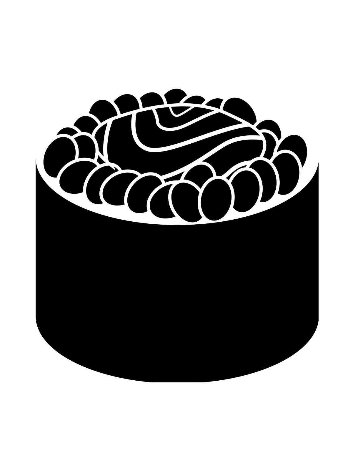 Картинка трафареты суши раскраска 2