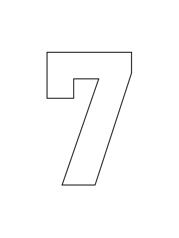 Картинка трафареты цифр раскраска 2