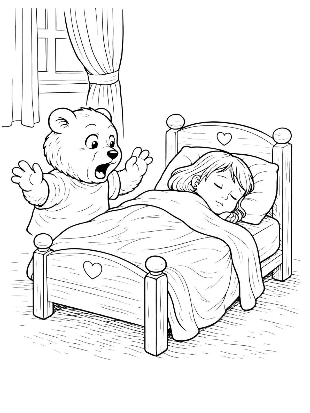 Картинка три медведя раскраска 2