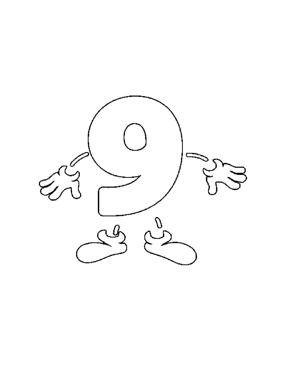 Картинка цифр раскраска 6