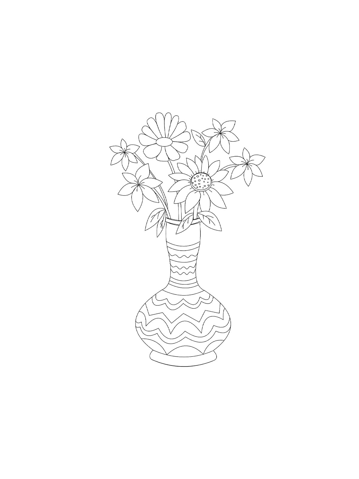 Картинка ваза раскраска 3