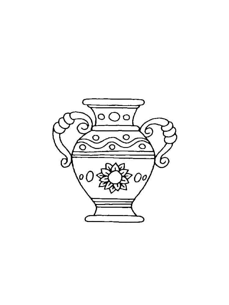 Картинка ваза раскраска
