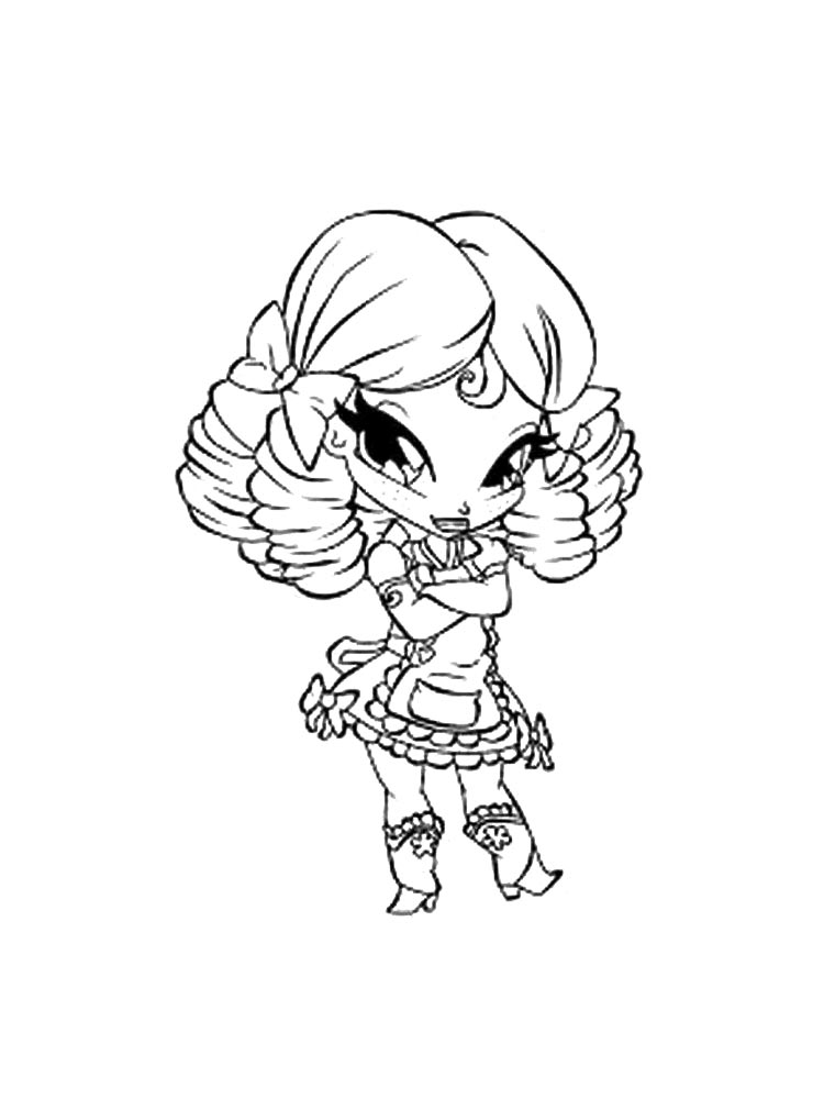 Картинка винкс (winx) раскраска 12