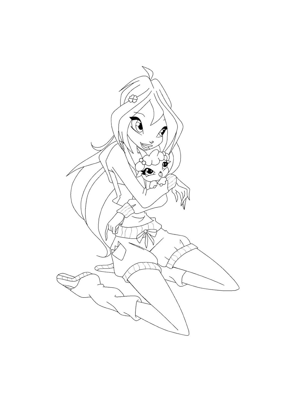 Картинка винкс (winx) раскраска 13