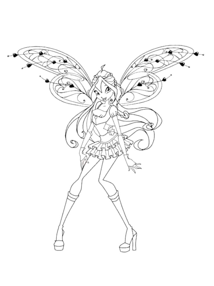 Картинка винкс (winx) раскраска 14