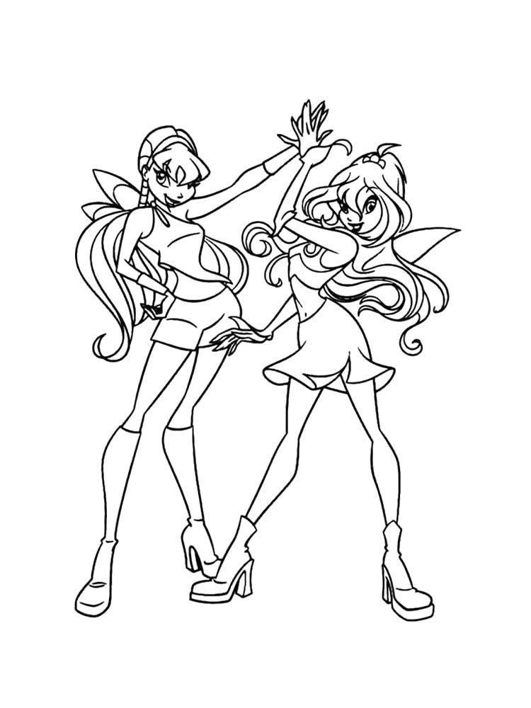 Картинка винкс (winx) раскраска 15