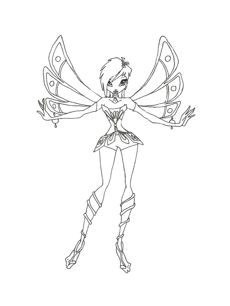 Картинка винкс (winx) раскраска 20