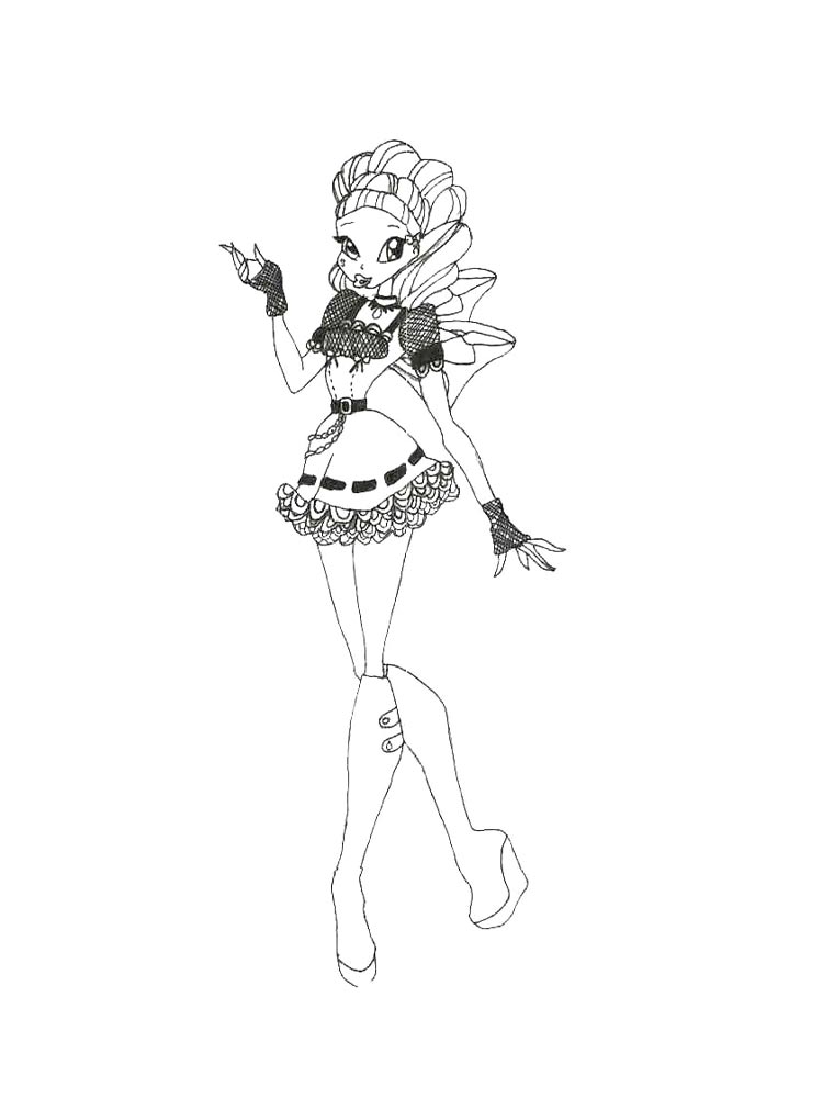 Картинка винкс (winx) раскраска 23