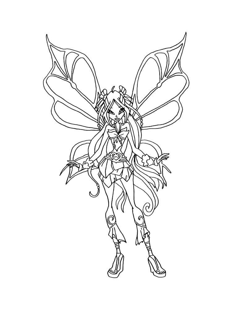 Картинка винкс (winx) раскраска 24