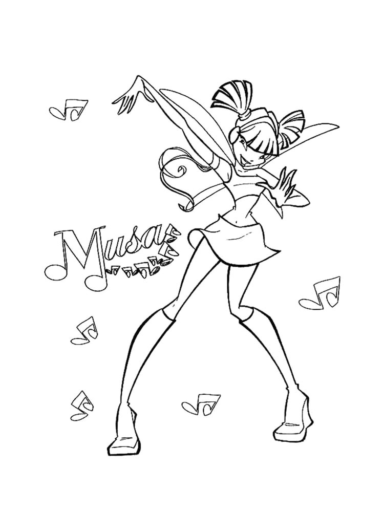 Картинка винкс (winx) раскраска 27