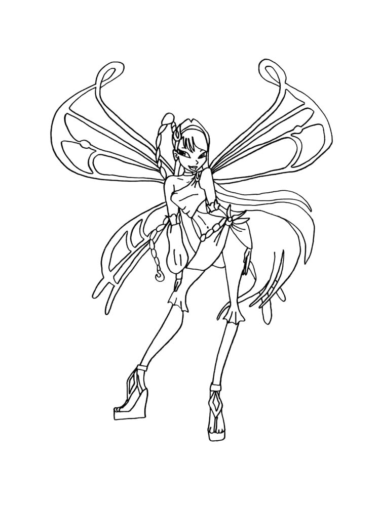Картинка винкс (winx) раскраска 28