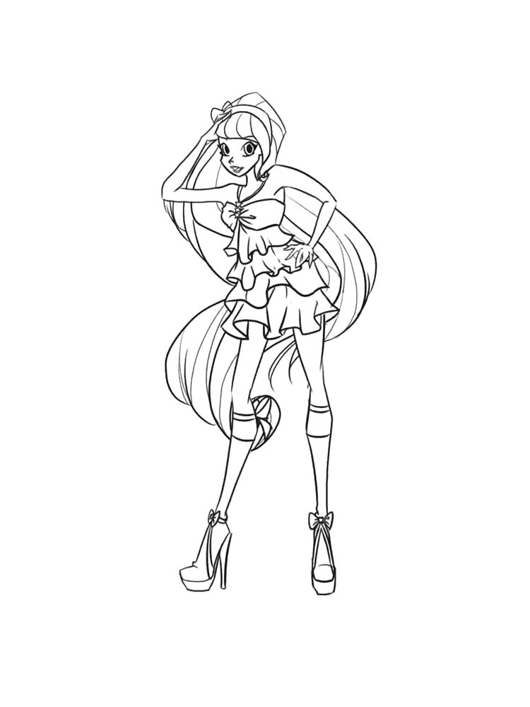Картинка винкс (winx) раскраска 30